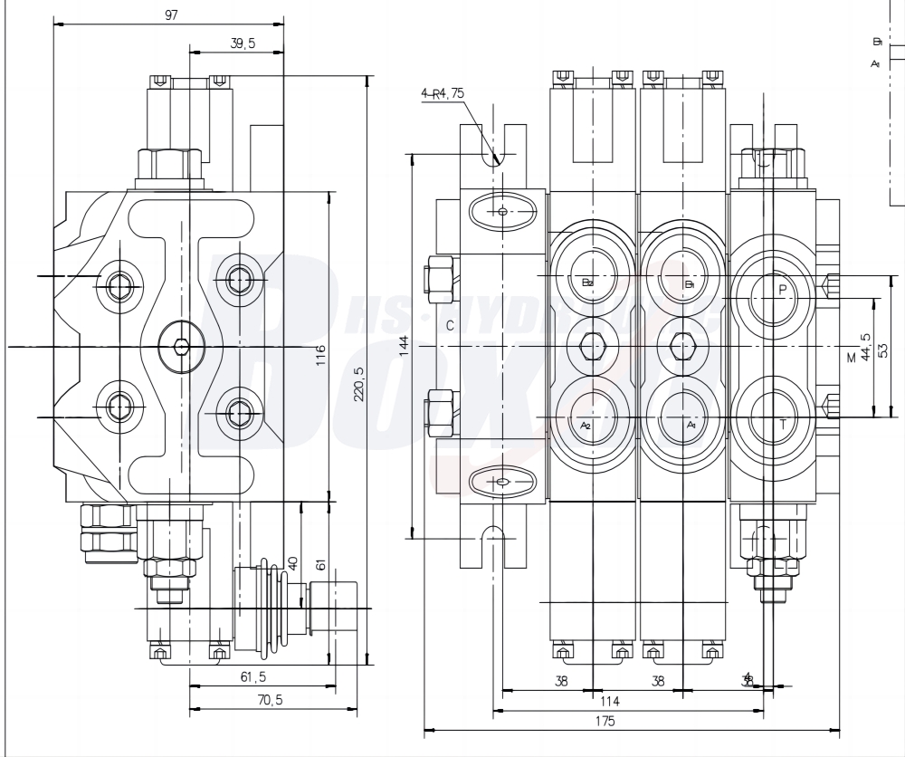 Strategic Business Cooperation Opportunities for DCV60-FZJ Manual 2 Spool Directional Valves drawing image