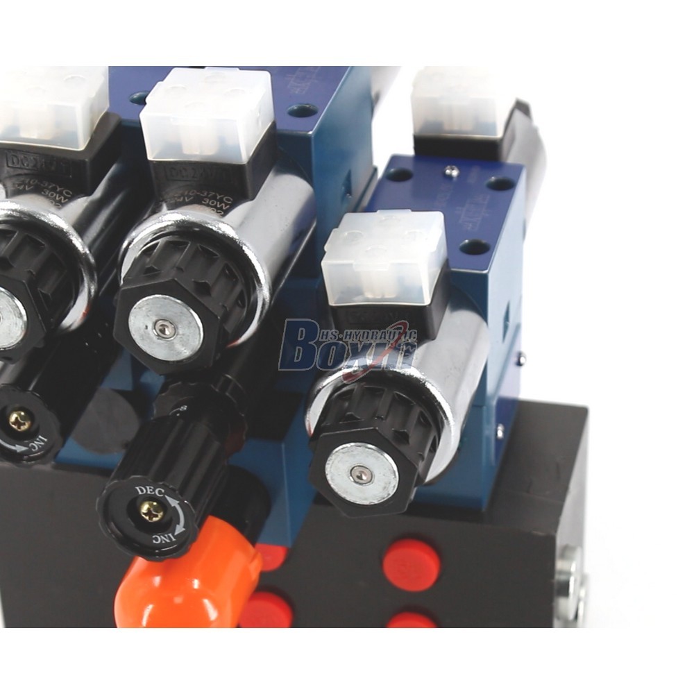 Industrial Grade HSBS06 Solenoid 3 Spool Control Valve Unit detail image
