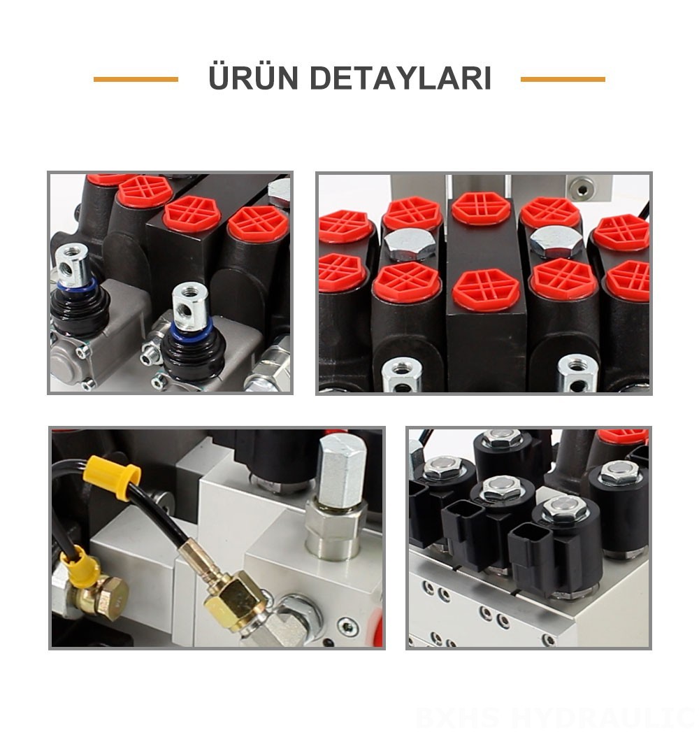 DCV100-OT-J-OT Elektrohidrolik 3 Makara Kesitsel Yönsel Valf