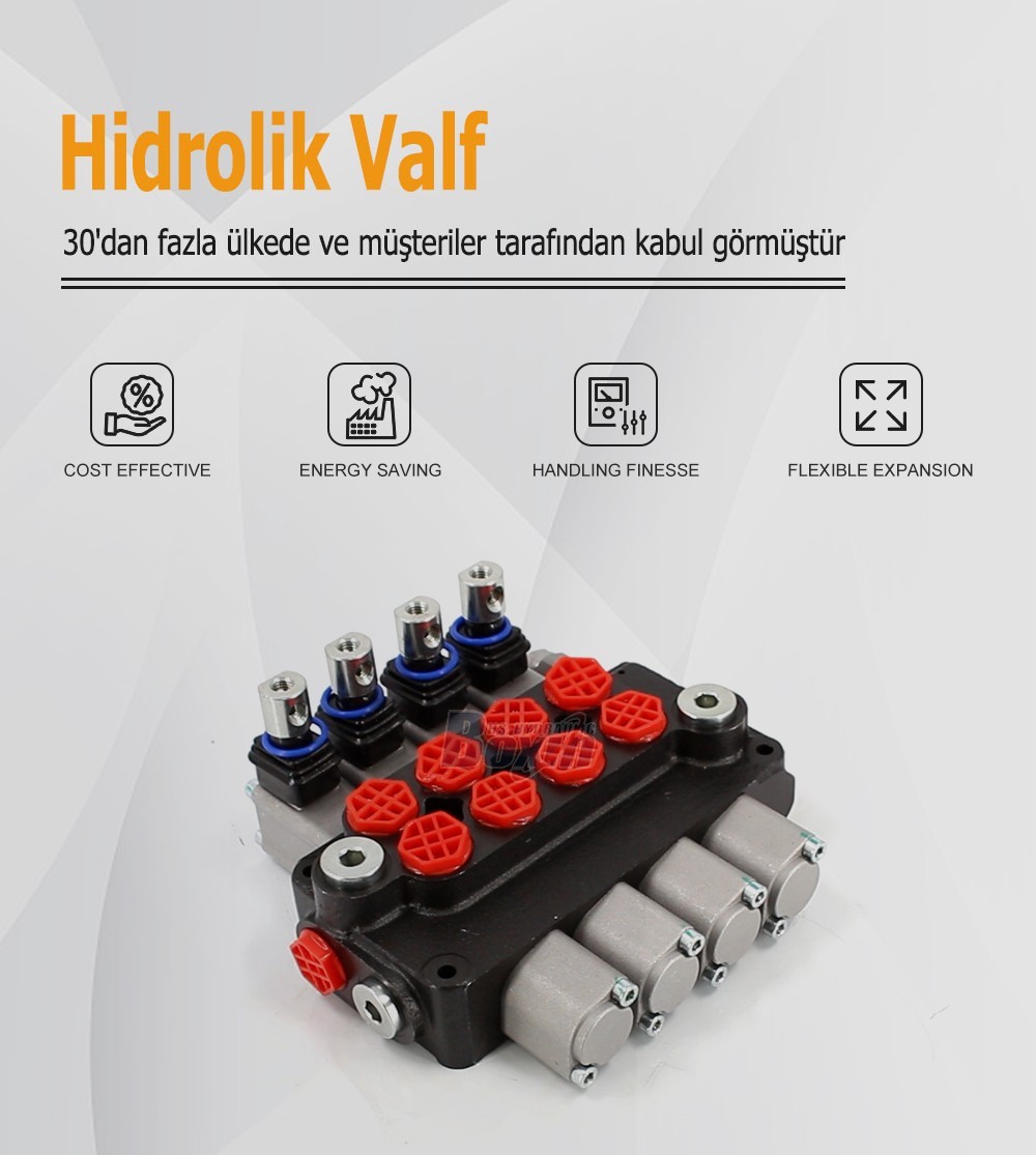 Factory Wholesale DCV20 4 Spool Hydraulic Directional Valve