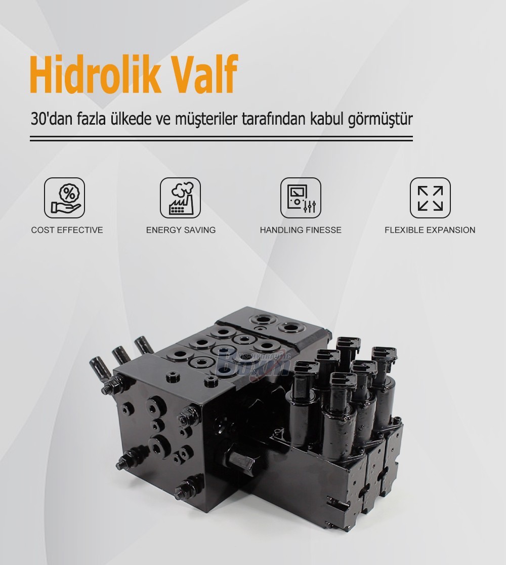 DCV55 Electro-hydraulic 3 Spool Sectional Directional Valve for Mobile Equipment