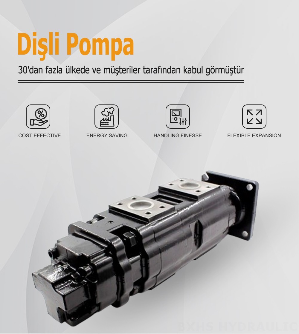 JHP2080-2080-1016 80 cc/dev Hidrolik Dişli Pompa