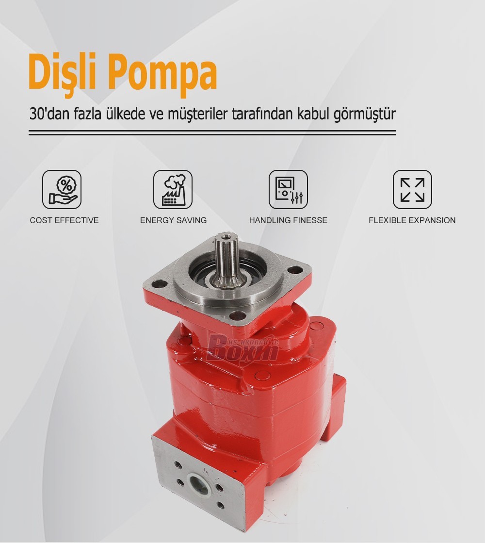 High Performance P350A542KEAB25-25R Hydraulic Gear Pump 104.5 cc/rev Displacement