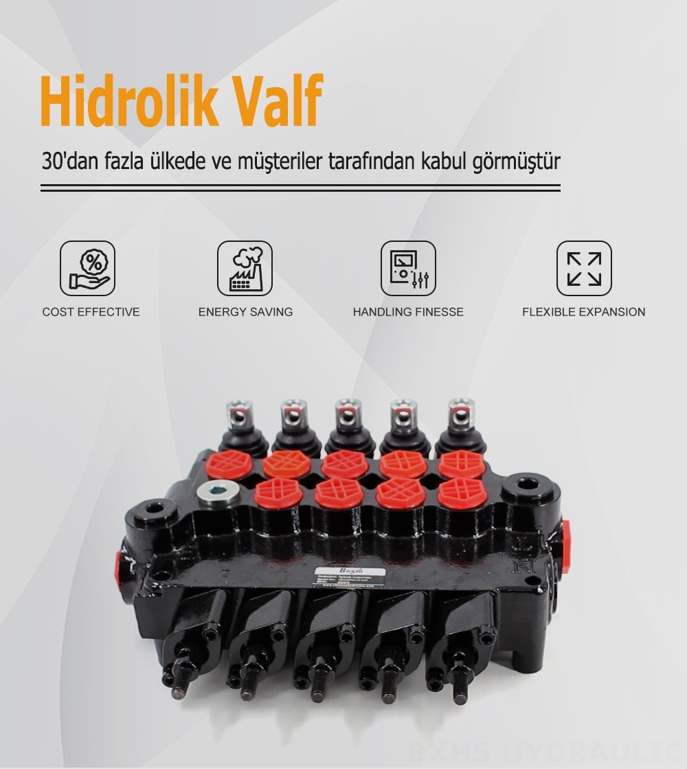 P80AZ Hidrolik ve Manuel 5 Makara Destek Ayak Kontrol Vanası