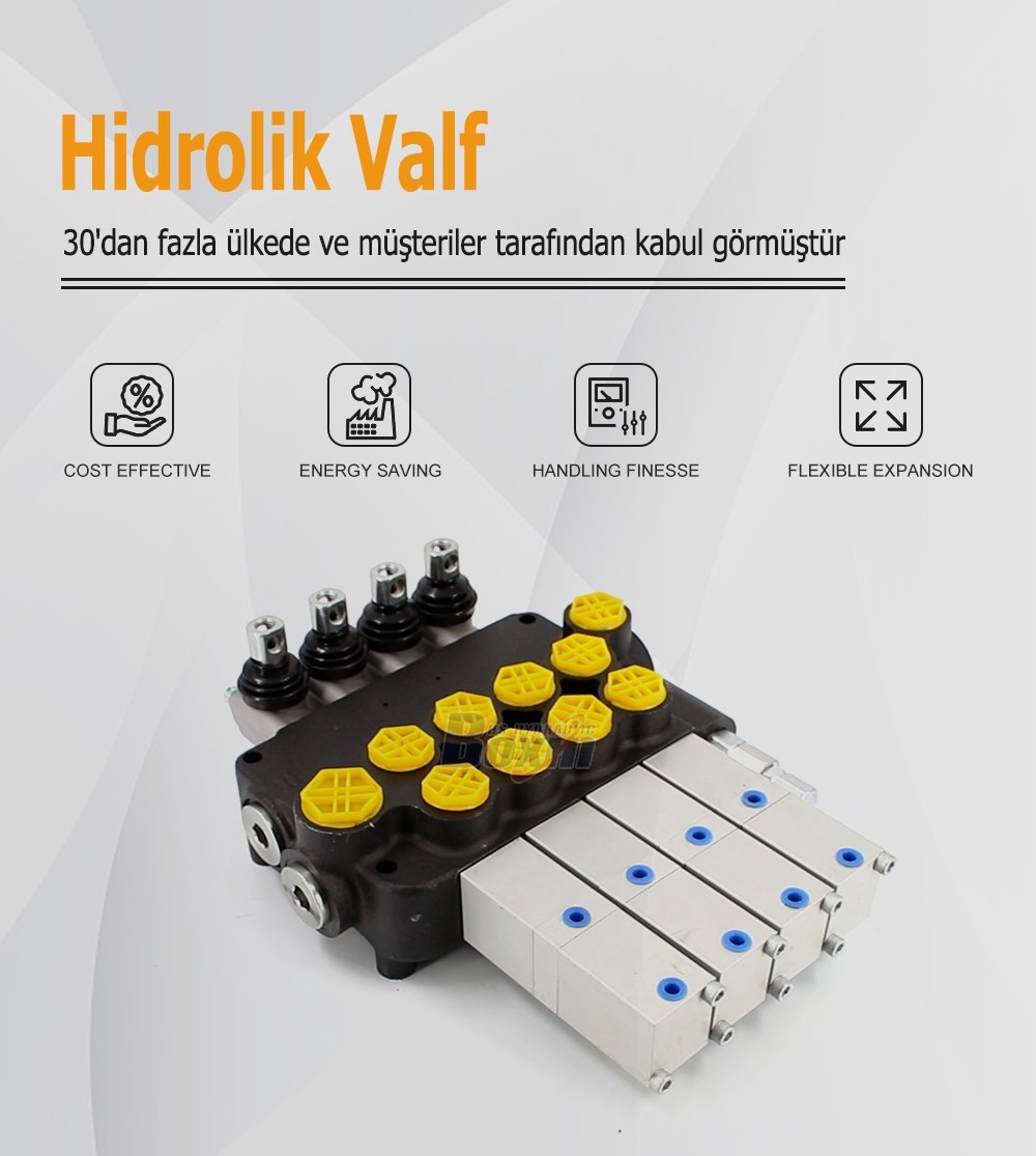 P80Q-G-4OT Pneumatic 4 Spool Monoblock Directional Valve