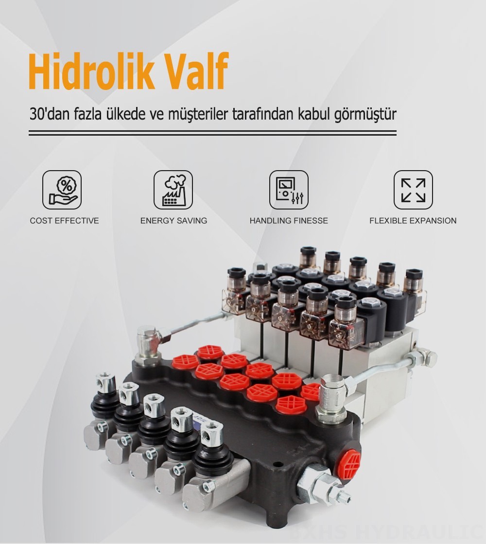 P80 Elektrohidrolik 5 Makara Monoblok Yönlendirmeli Vana