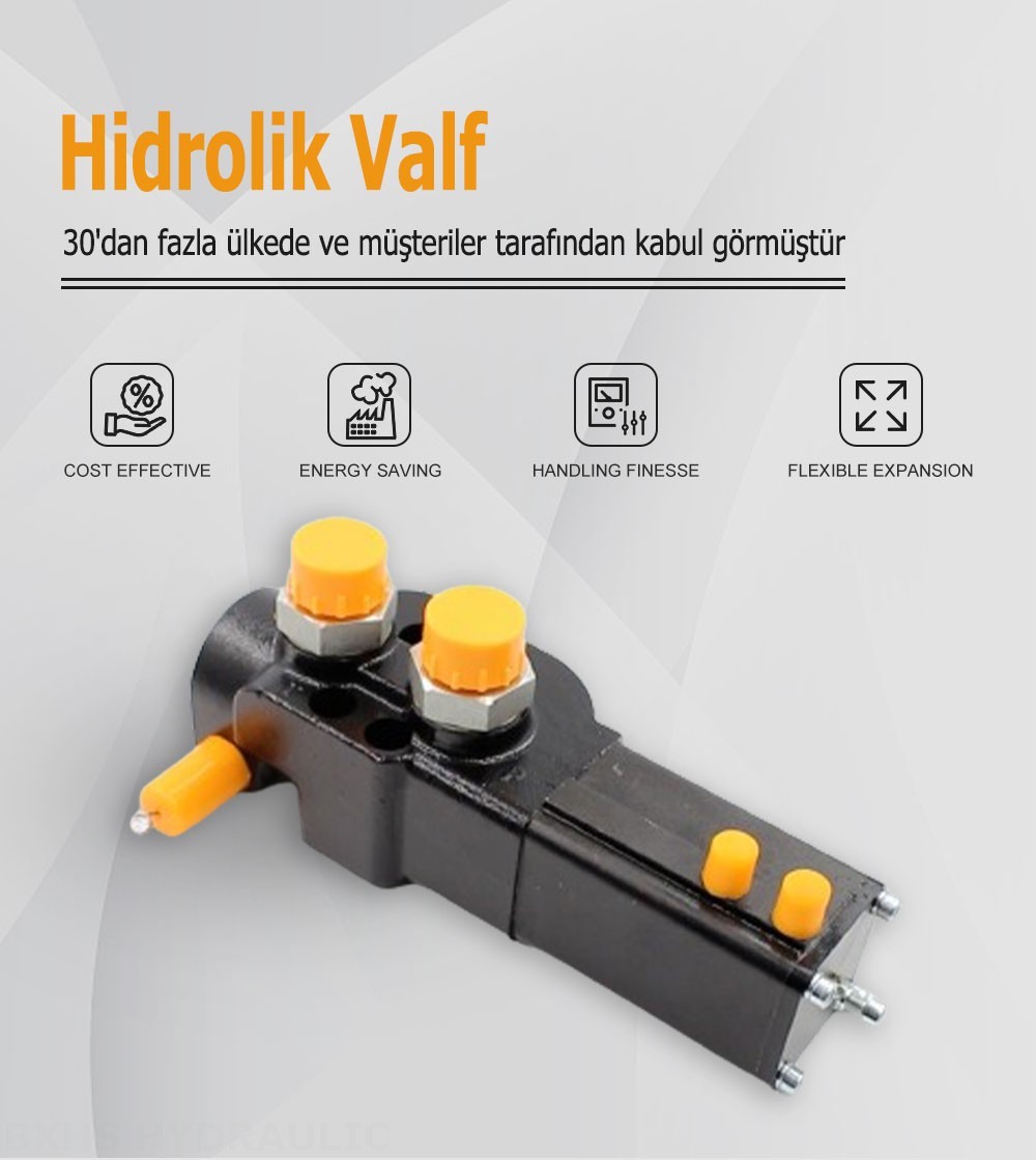 PC-1220-250-1 Pnömatik 1 Makara Hidrolik Kontrol Vanası