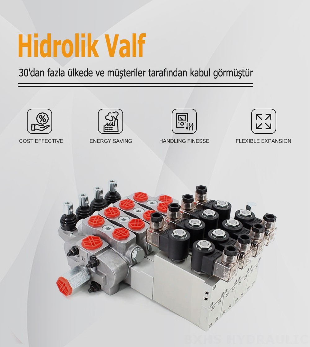 SD8 Elektrohidrolik 4 Makara Kesitsel Yönsel Valf