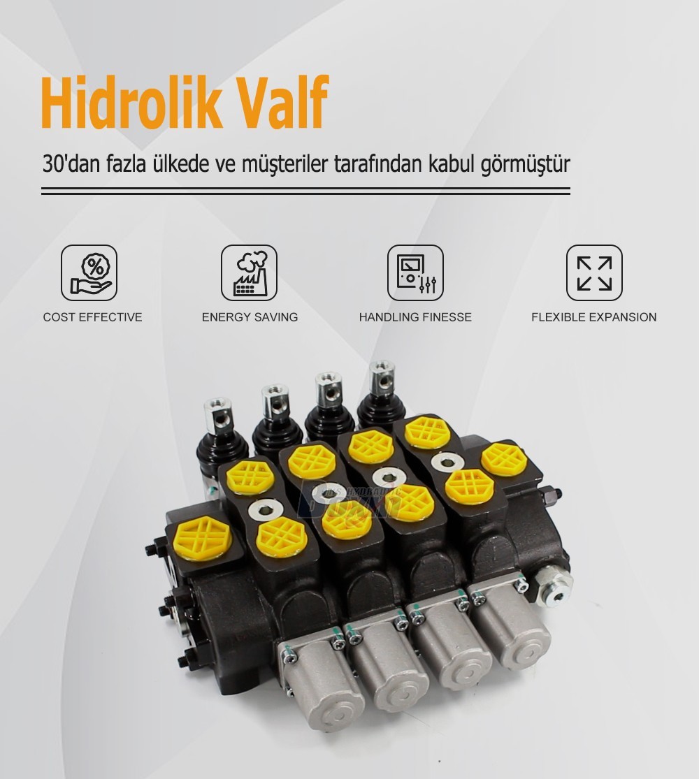 SD8 Manual 4 Spool Sectional Directional Valve for Hydraulic Systems