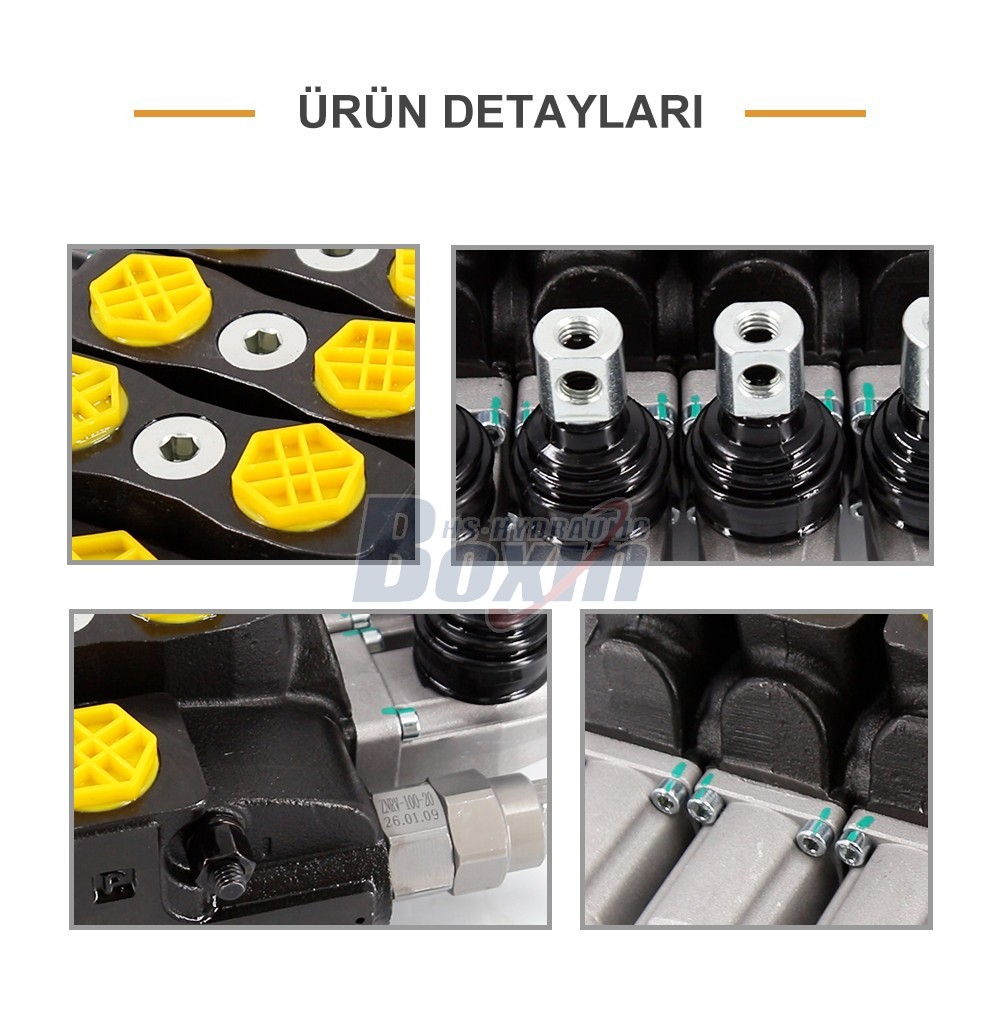 SD8 Manual 4 Spool Sectional Directional Valve for Hydraulic Systems