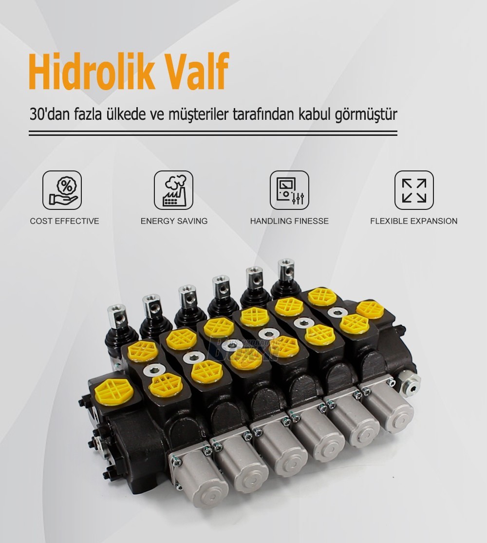 SD8 Series 6 Spool Hydraulic Sectional Control Valve