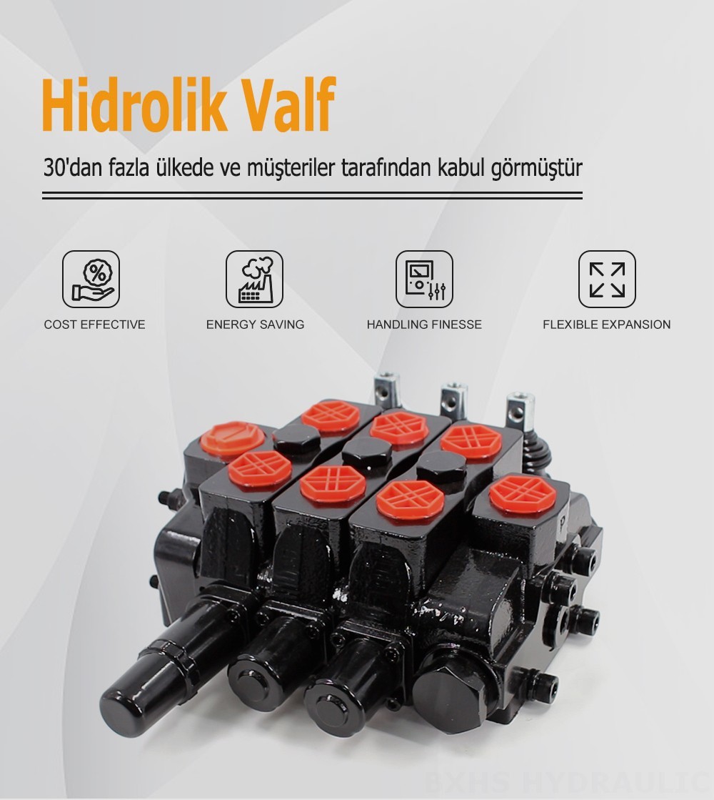 SDS180 Hidrolik ve Manuel 3 Makara Kesitsel Yönsel Valf