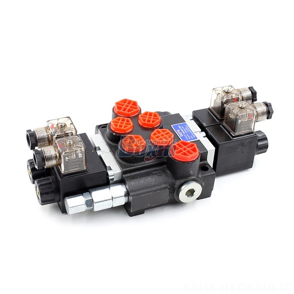 Customized P40 Solenoid 2 Spool Monoblock Directional Valves main image