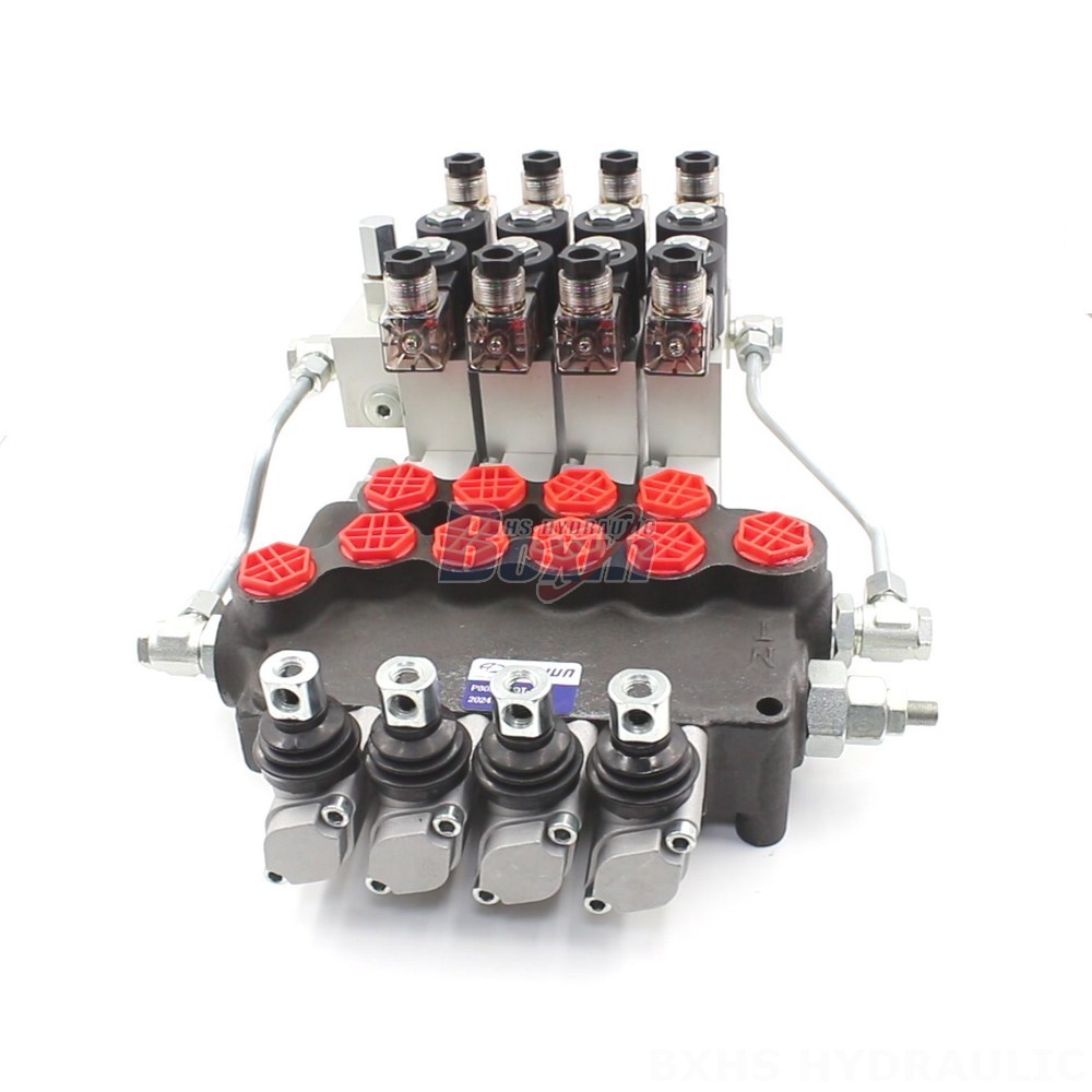 P80 Electro-hydraulic 4 Spool Monoblock Valve: OEM & ODM Services Available main image